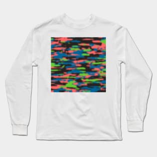 Camouflage Green Blue Long Sleeve T-Shirt